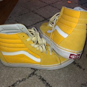 Yellow high top vans